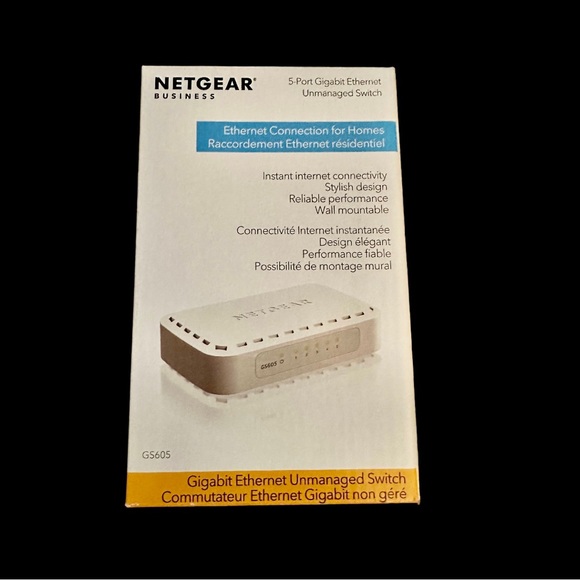 NEW NETGEAR 5 PORT GIGABIT ETHERNET UNMANAGED SWITCH WHITE - Picture 2 of 3